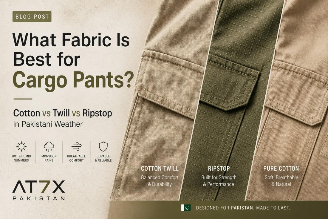 What Fabric Is Best for Cargo Pants? Cotton vs Twill vs Ripstop in Pakistani Weather