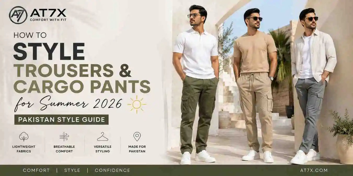 How to style AT7X trousers and cargo pants for summer 2026 in Pakistan