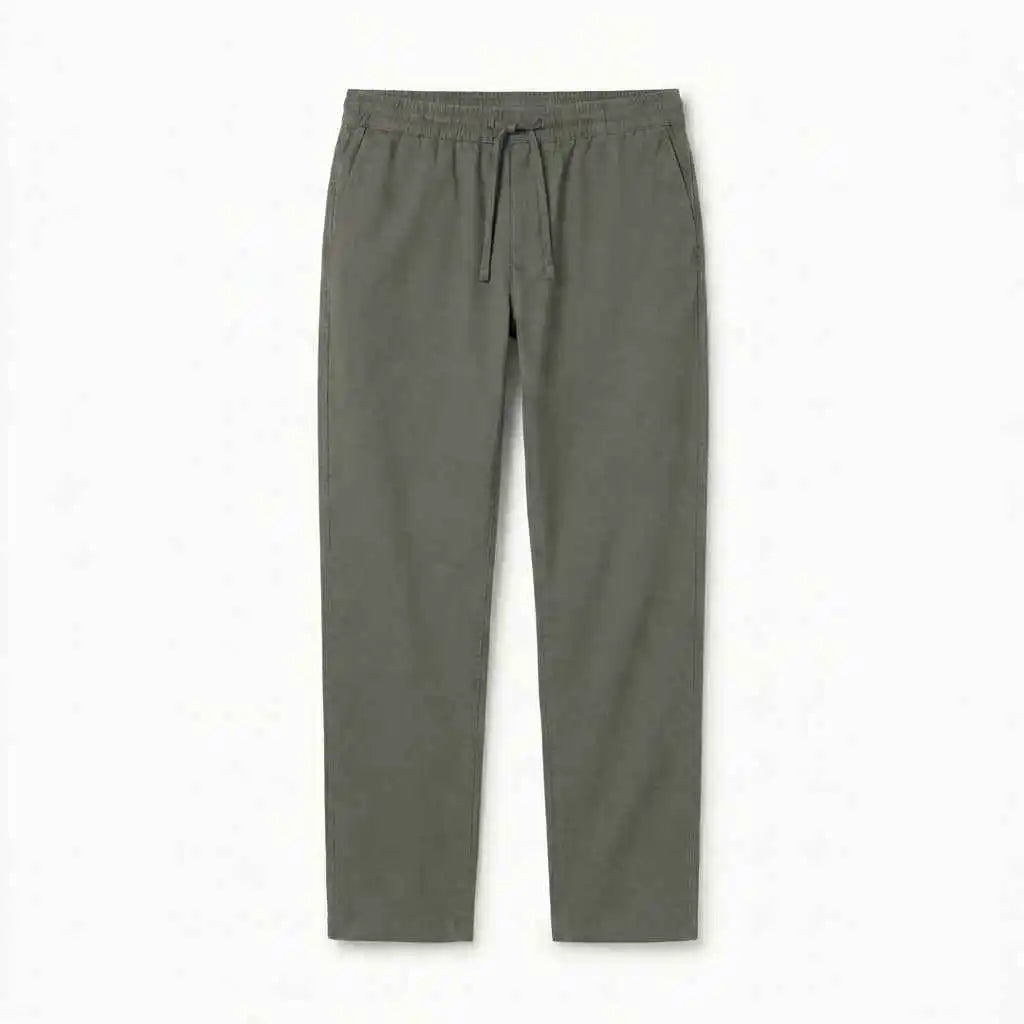 Olive Green Slim Fit Plain Trouser for Men | Made in Lahore