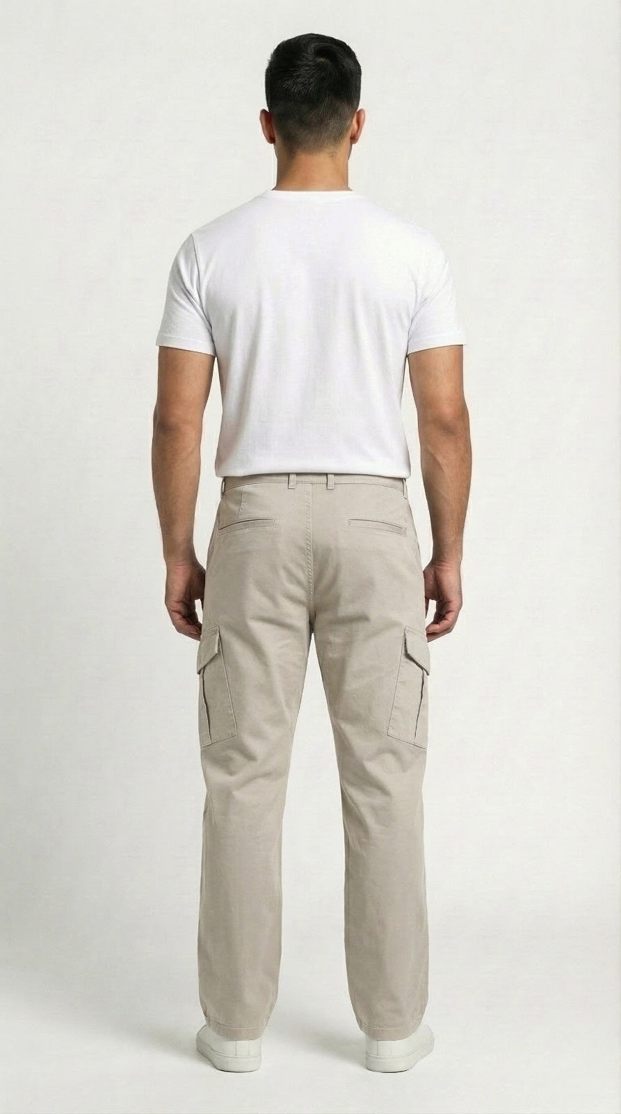 Beige Loose Fit Cargo Pants for Men in Pakistan | AT7X