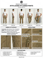 Khaki Beige Loose Fit Cargo Pants for Men in Pakistan | AT7X