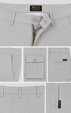 Light Grey Straight Fit Cargo Pants for Men in Pakistan | AT7X