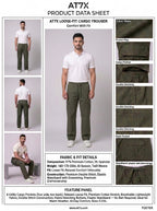 Olive Green Loose Fit Cargo Trouser for Men in Pakistan | AT7X
