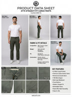 Olive Green Straight Fit Cargo Pants for Men in Pakistan | AT7X