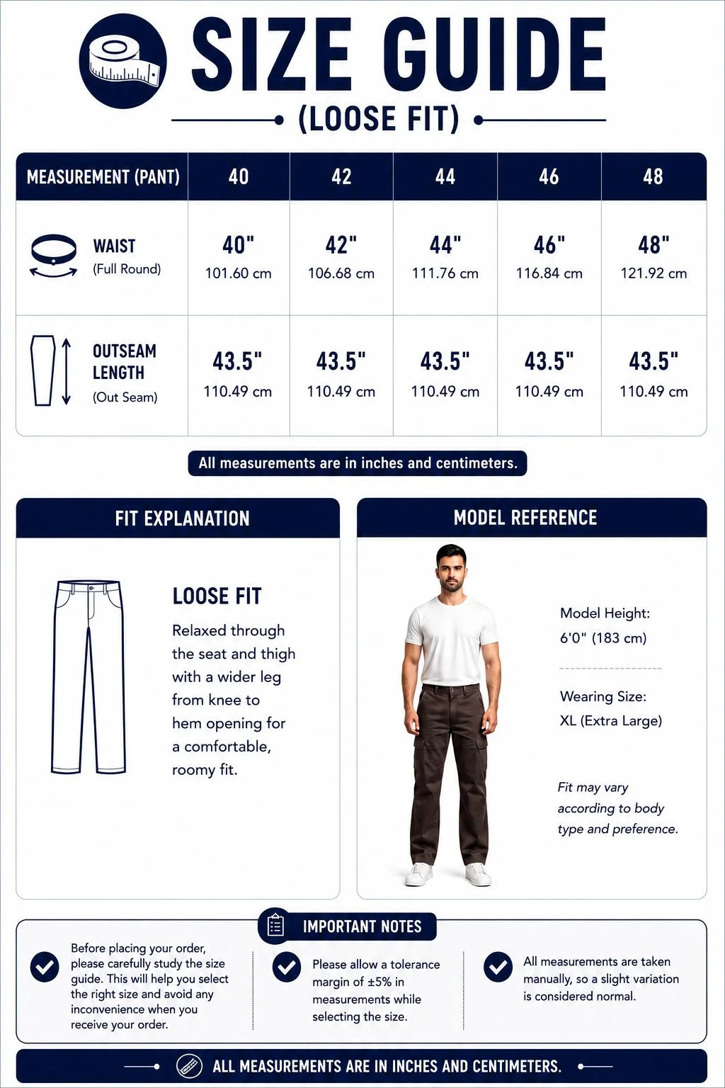 Size Guide Chart