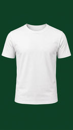 White Round Neck T-Shirt for Men in Pakistan | AT7X