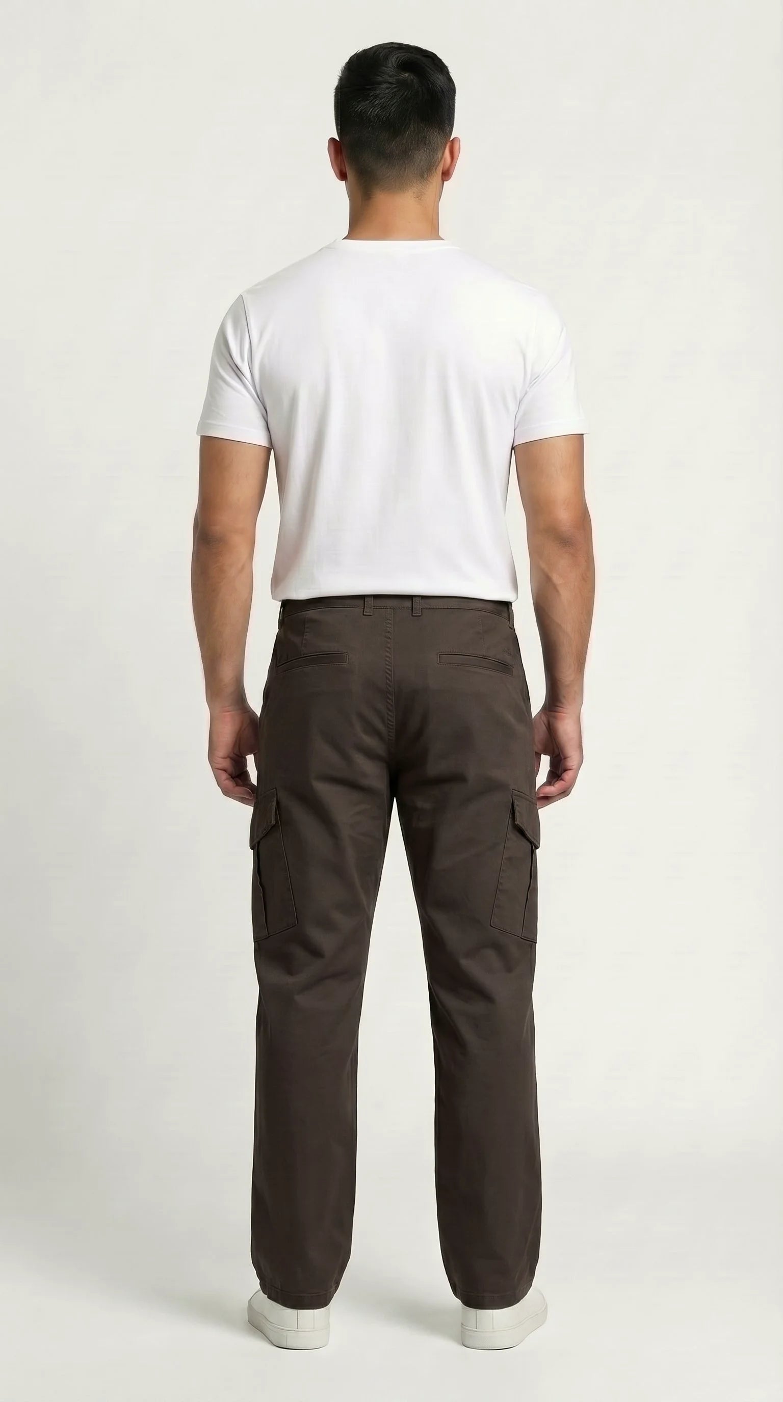 Chocolate Brown Loose Fit Cargo Pants for Men in Pakistan | AT7X