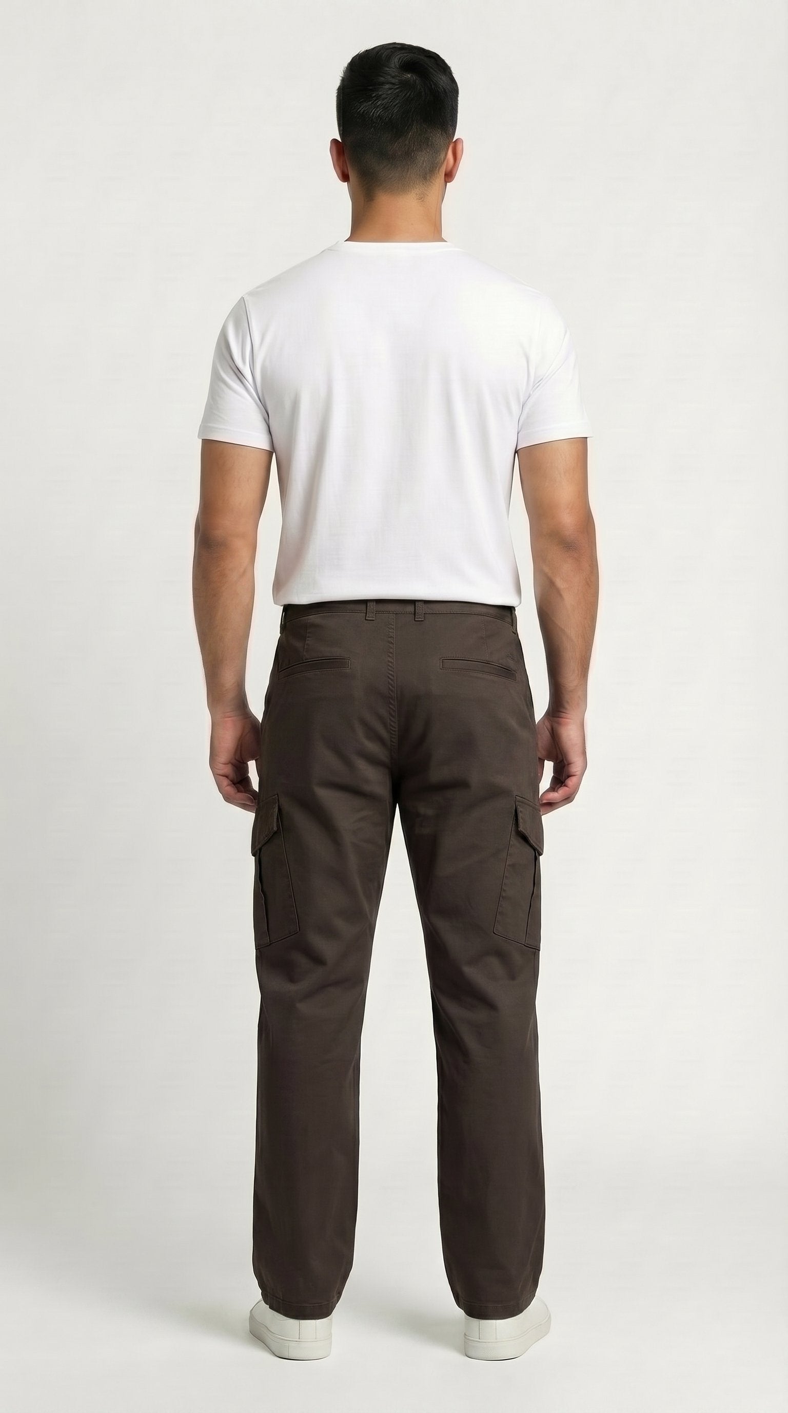 Choclate Brown Loose Fit Cargo Pants for Men in Pakistan | AT7X