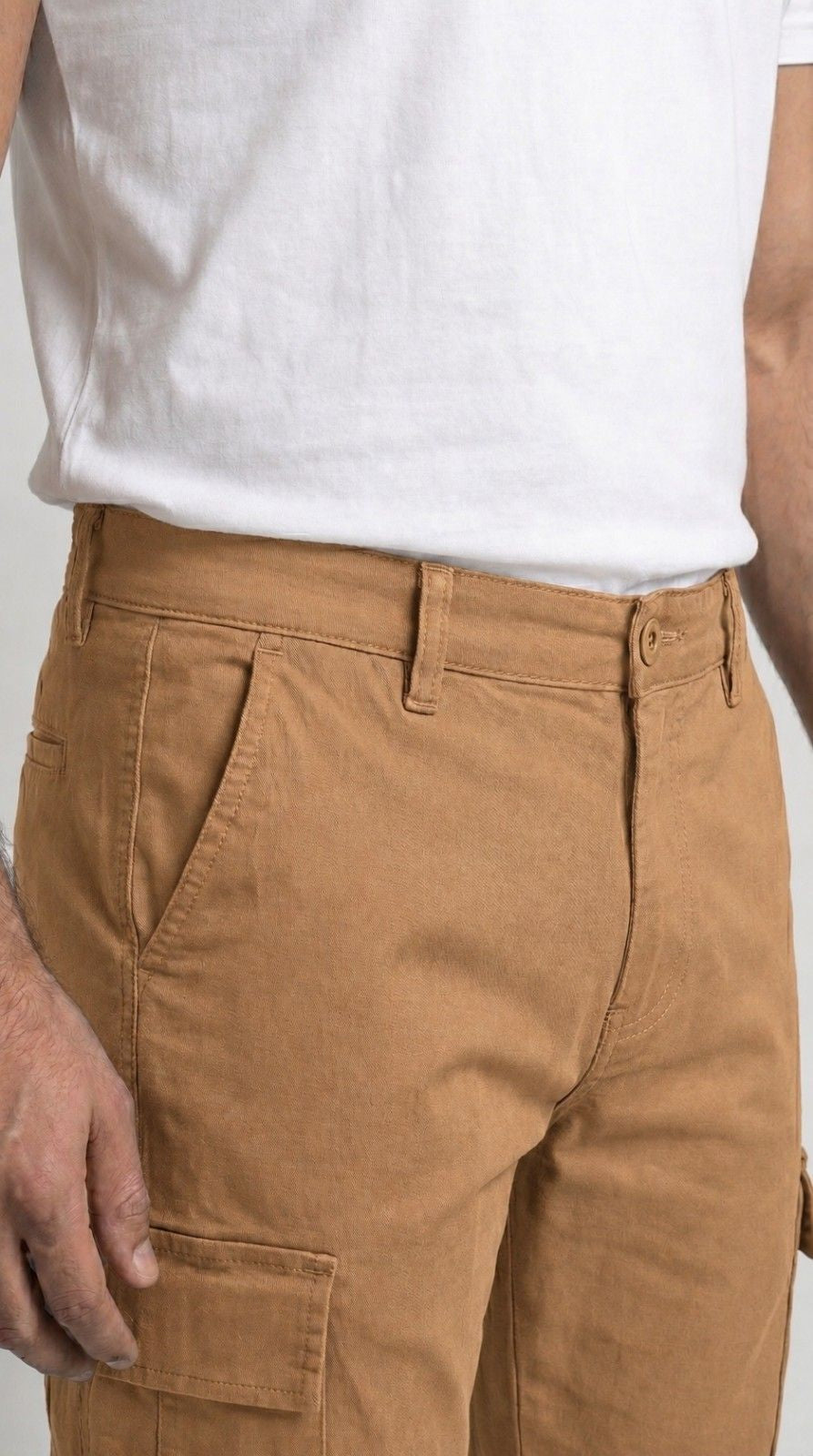 Camel Straight Fit Cargo Pants for Men in Pakistan | AT7X