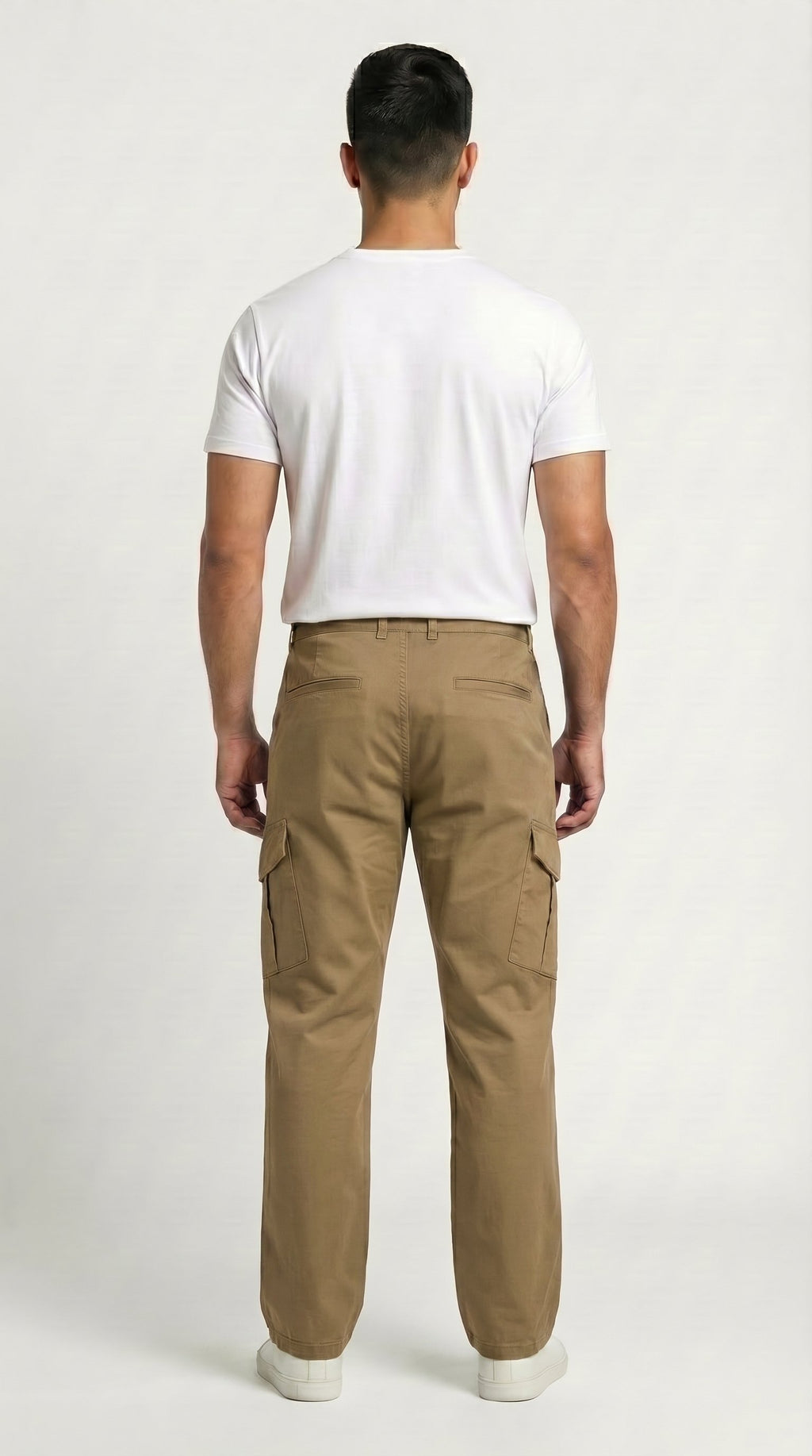 Khaki Beige Loose Fit Cargo Pants for Men in Pakistan | AT7X