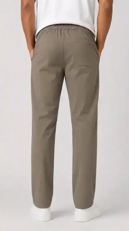 AT7X Stone Grey Slim Fit Plain Trouser for Men | Made in Lahore