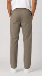 AT7X Stone Grey Slim Fit Plain Trouser for Men | Made in Lahore