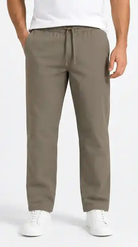 AT7X Stone Grey Slim Fit Plain Trouser for Men | Made in Lahore