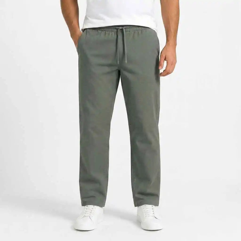 Olive Green Slim Fit Plain Trouser for Men | Made in Lahore