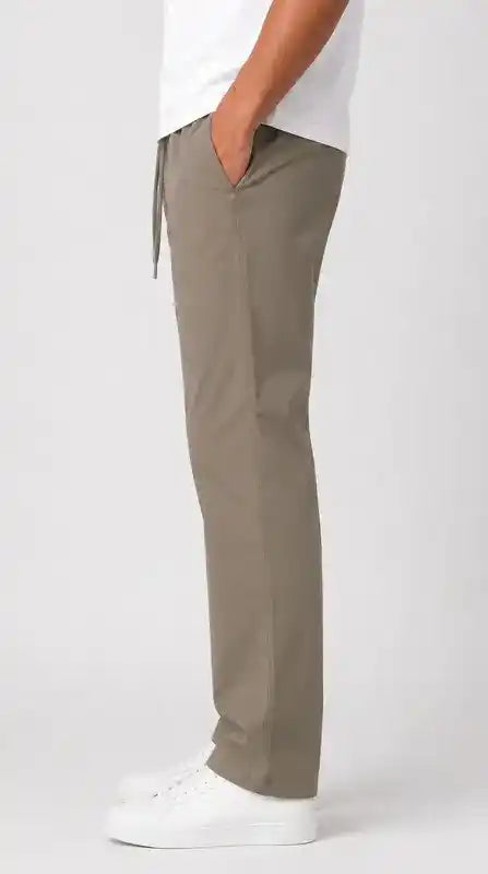 AT7X Stone Grey Slim Fit Plain Trouser for Men | Made in Lahore