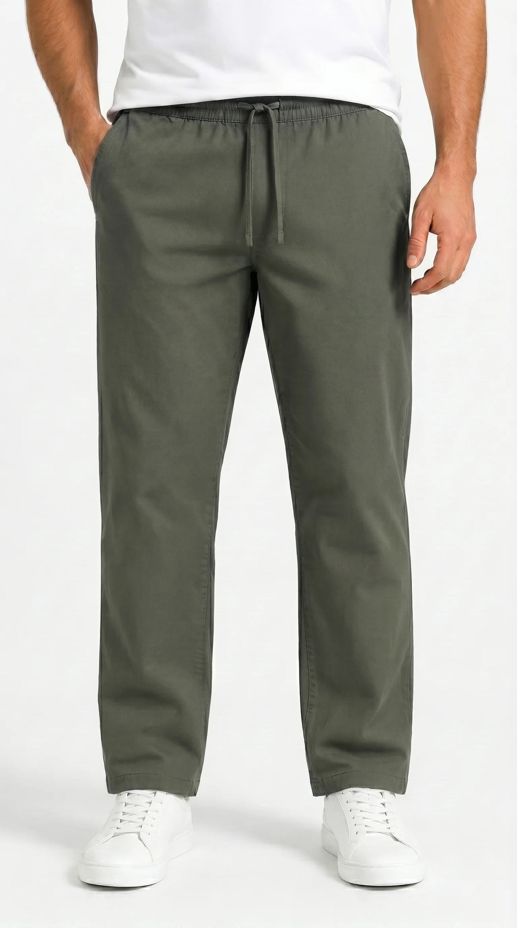 Olive Green Plain Trouser for men in Pakistan|AT7X