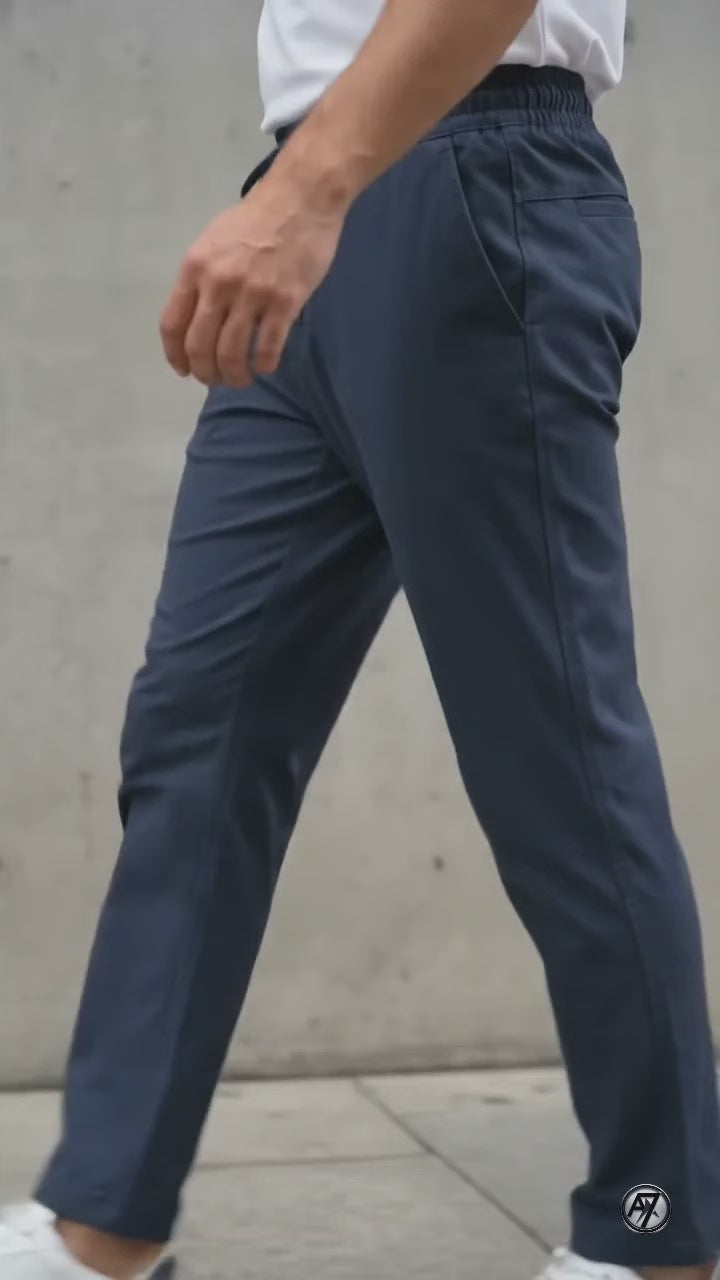 Navy Blue Slim Fit Plain Trouser for Men | Made in Lahore